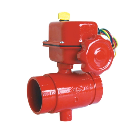 BS Grooved Resilient Butterfly Valve Gear Operated, with Tamper Switch (XD381X4)